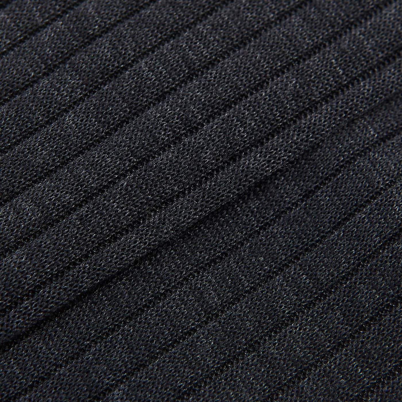 Grey Knee Length Ribbed Cotton Socks