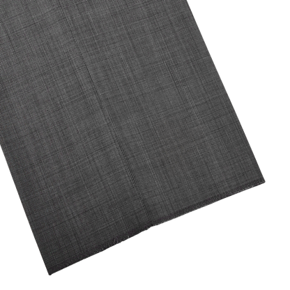 Canali Grey Melange Travel Wool Single Pleat Trousers Cuff