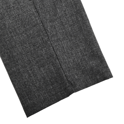Canali Grey Melange Washable Wool Trousers Cuff