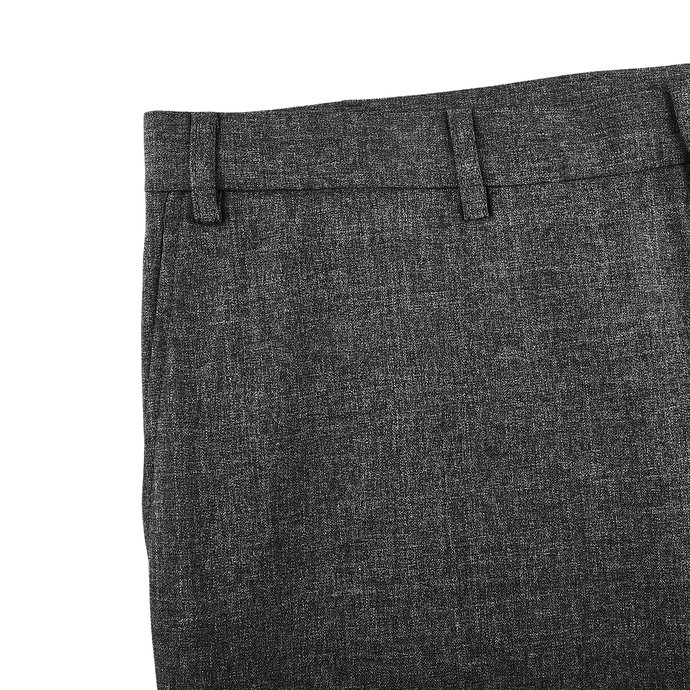 Canali Grey Melange Washable Wool Trousers Edge
