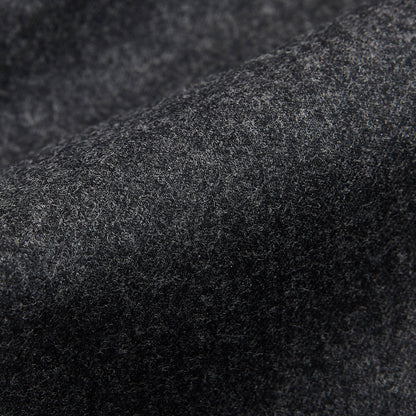 Canali Grey Wool Flannel Flat Front Trousers Fabric 22983