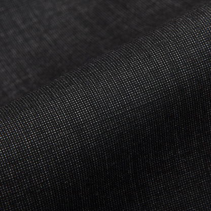 Canali Grey Wool Stretch Flat Front Trousers Fabric
