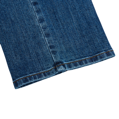 Canali Light Blue Cotton Stretch Jeans Cuff
