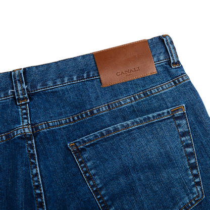 Canali Light Blue Cotton Stretch Jeans Tag