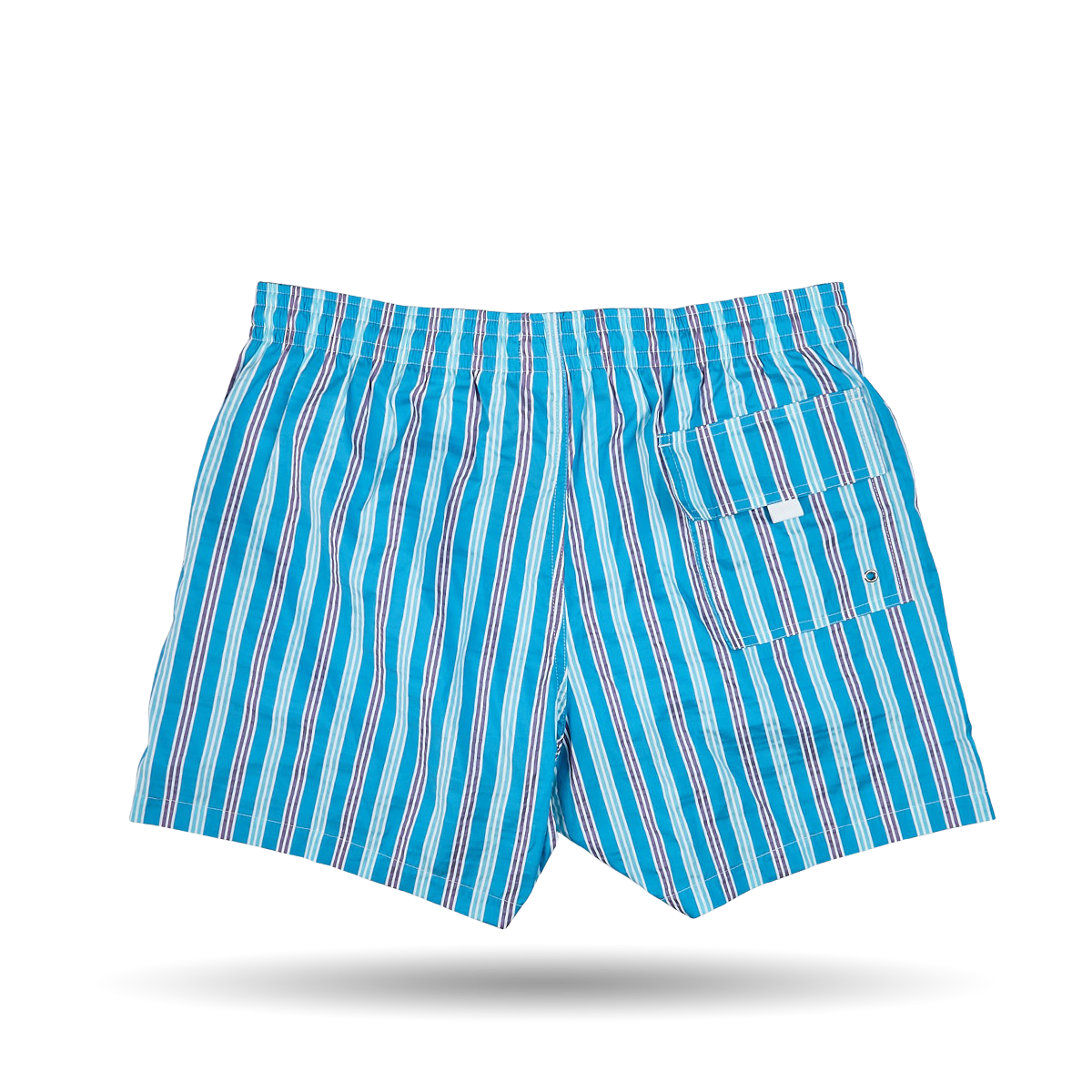 Canali Light Blue Printed Microfiber Swimshorts Back