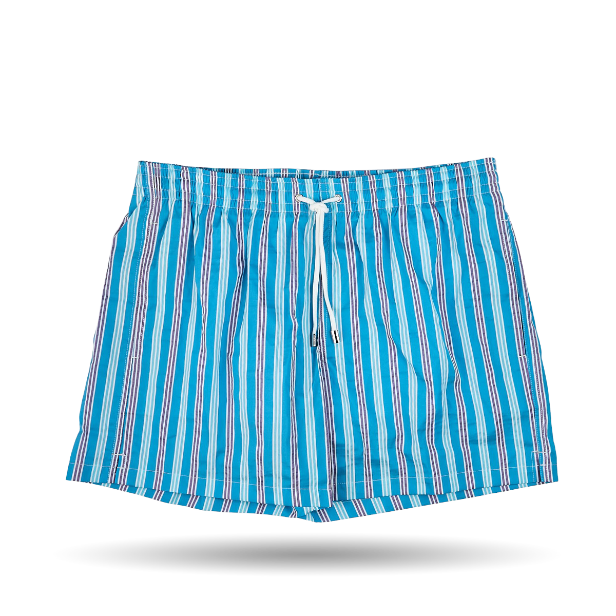Canali Light Blue Printed Microfiber Swimshorts Front