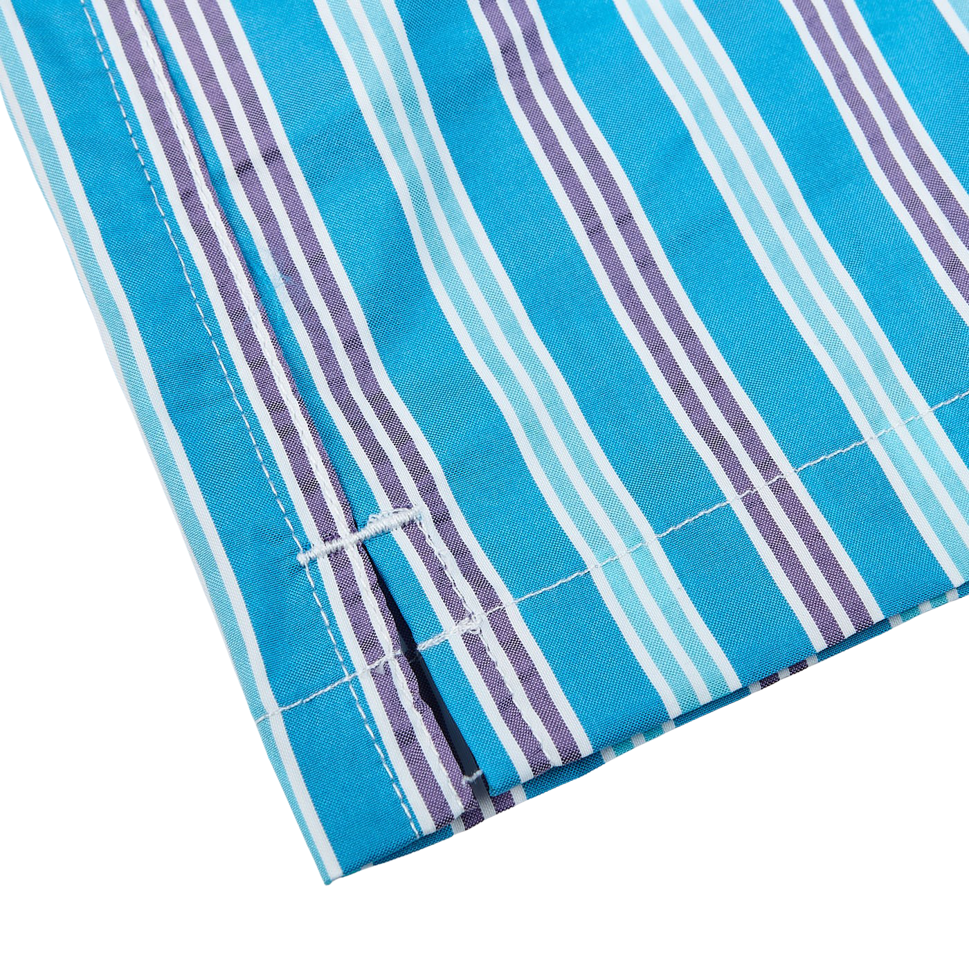 Canali Light Blue Printed Microfiber Swimshorts Split
