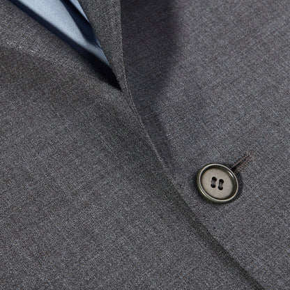Canali Light Grey Plain Suit Closed