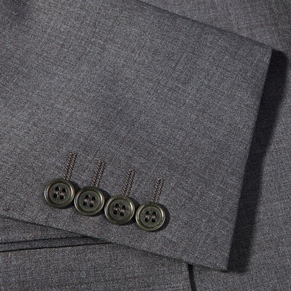 Canali Light Grey Plain Suit Cuff
