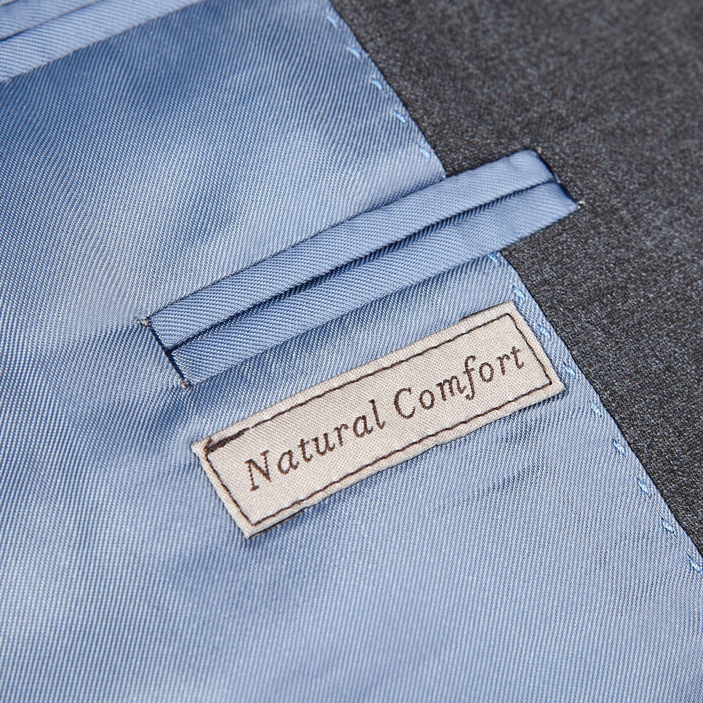 Canali Light Grey Plain Suit Tag
