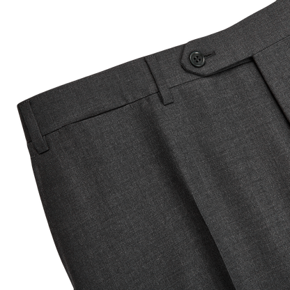 Canali Medium Grey Wool Trousers Edge