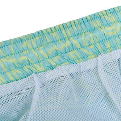 Canali Mint Green Printed Microfiber Swimshorts Inside