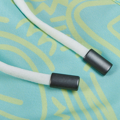 Canali Mint Green Printed Microfiber Swimshorts Straps
