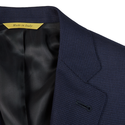 Canali Navy Blue Wool Kei Unlined Blazer Lapel