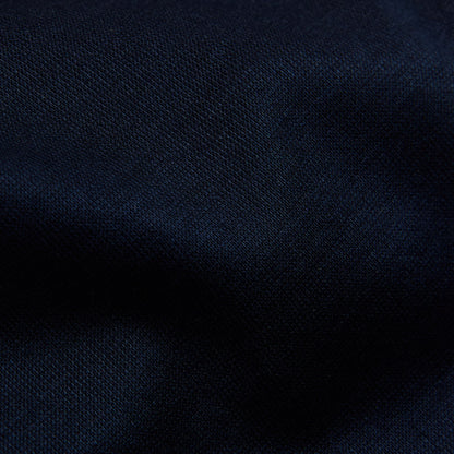 Canali Navy Cotton Jersey Casual Shirt Fabric