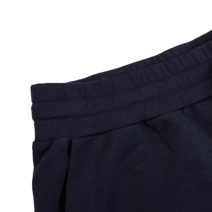 Canali Navy Cotton Stretch Jogger Shorts Edge