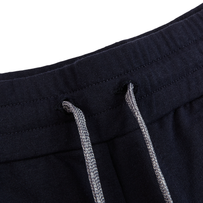 Canali Navy Cotton Stretch Jogger Shorts Shorts