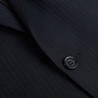 Canali Navy Pinstripe Super 150s Wool Drop 4 Suit Closed