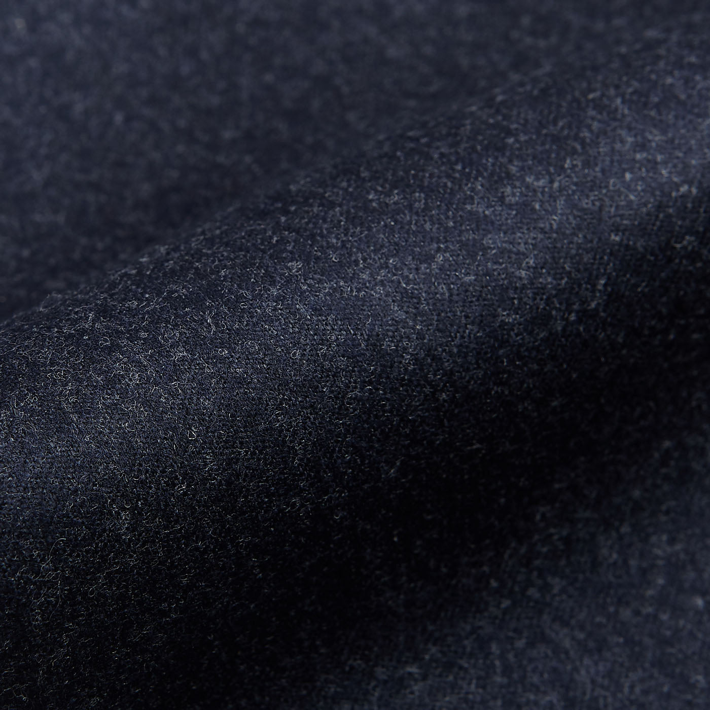 Canali Navy Wool Flannel Flat Front Trousers Fabric