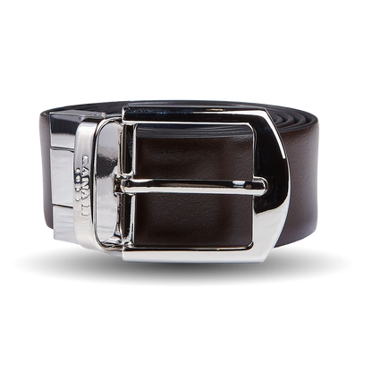 Canali Reversible Navy Brown Leather 35mm Belt Brown Feature