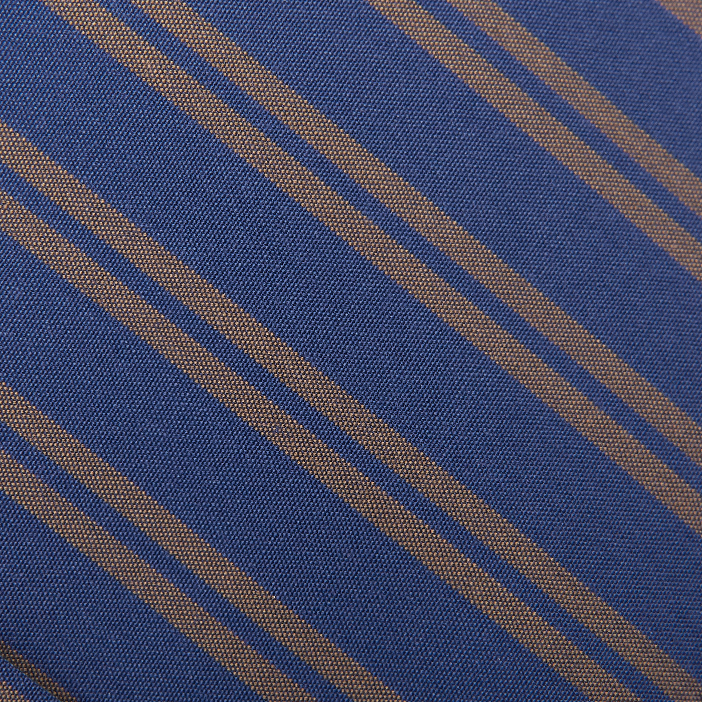 Canali Royal Blue Striped Cotton BD Shirt Fabric
