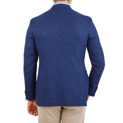 Canali Royal Blue Wool Impeccabile KEI Blazer Back