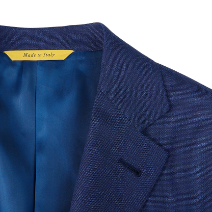 Canali Royal Blue Wool Impeccabile KEI Blazer Lapel