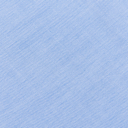 Canali Sky Blue Cotton Cut Away Shirt Fabric