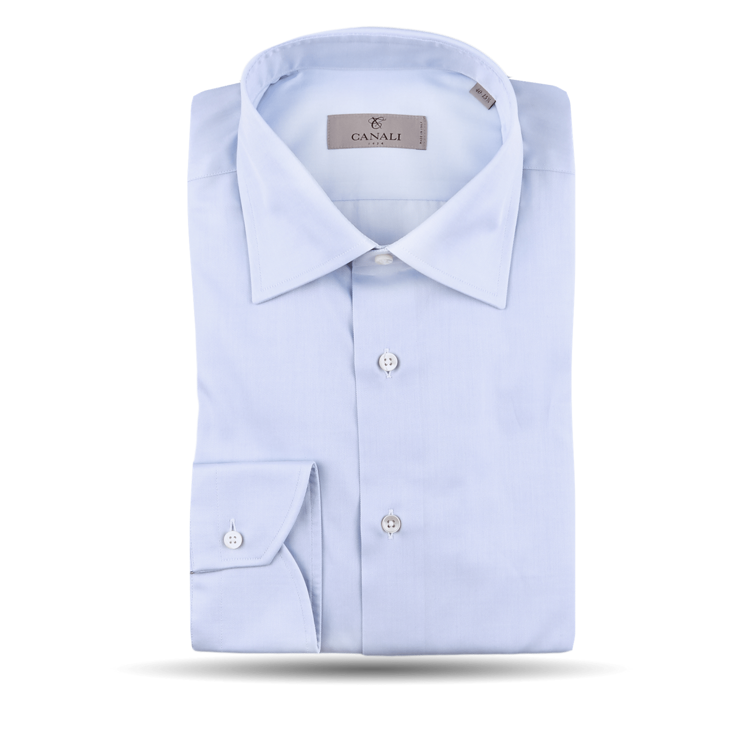 Canali Sky Blue Single Cuff Shirt Shirt Feature