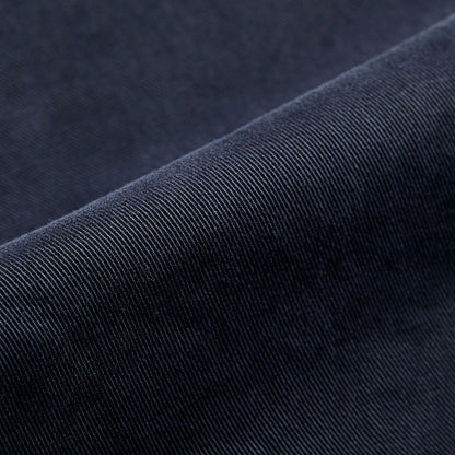 Canali Washed Navy Cotton Twill Jeans Fabric