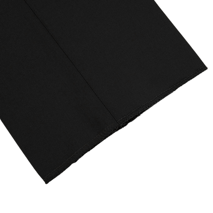 Black Flat Front Wool Trouser