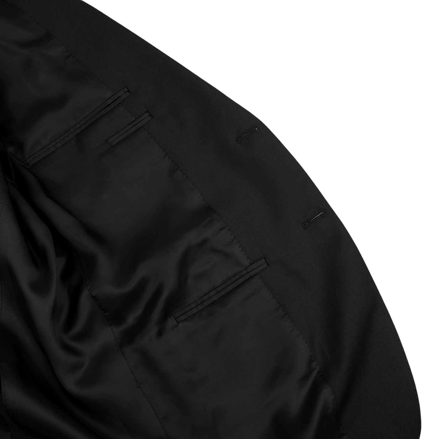 Timeless Black Virgin Wool Twill suit showcased in Canali's gallery image 1.