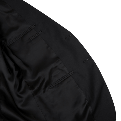 Timeless Black Virgin Wool Twill suit showcased in Canali's gallery image 1.