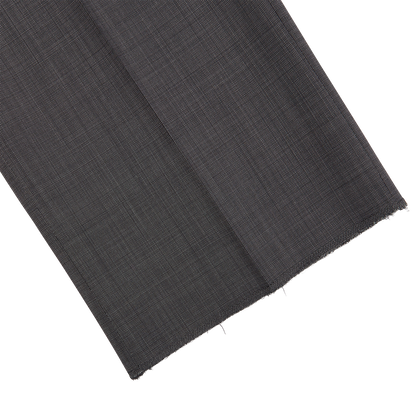 A grey Canali suit with a pocket on Charcoal Wool End On End Flat Front Trousers.