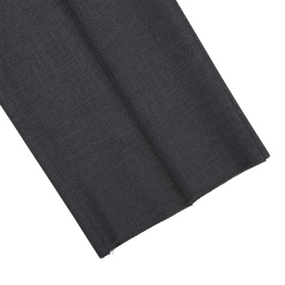 A pair of Canali Charcoal Grey Wool Notch Lapel Suit on a white background, perfect for a formal occasion.