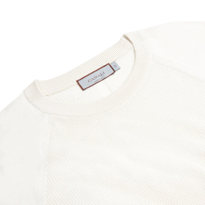 White Cotton/Silk Sweater