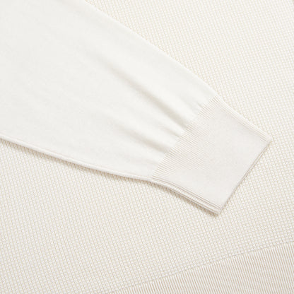White Cotton/Silk Sweater