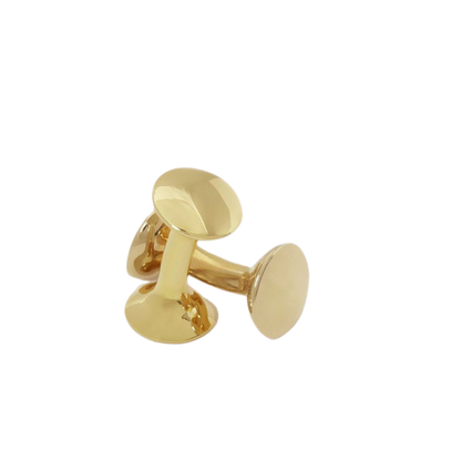 Codis Maya Gold Brass Bow Cufflinks Feature