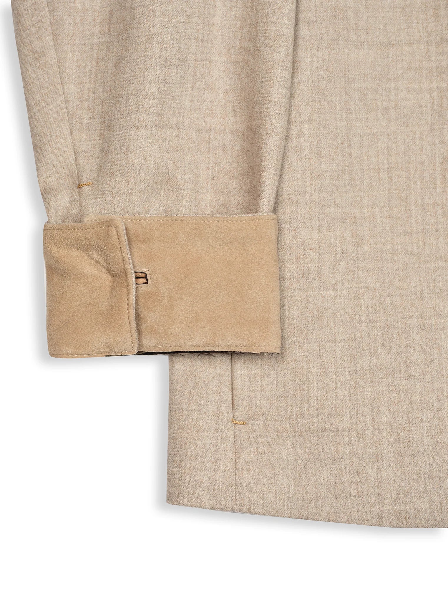 Beige Wool Flannel Compass Jacket