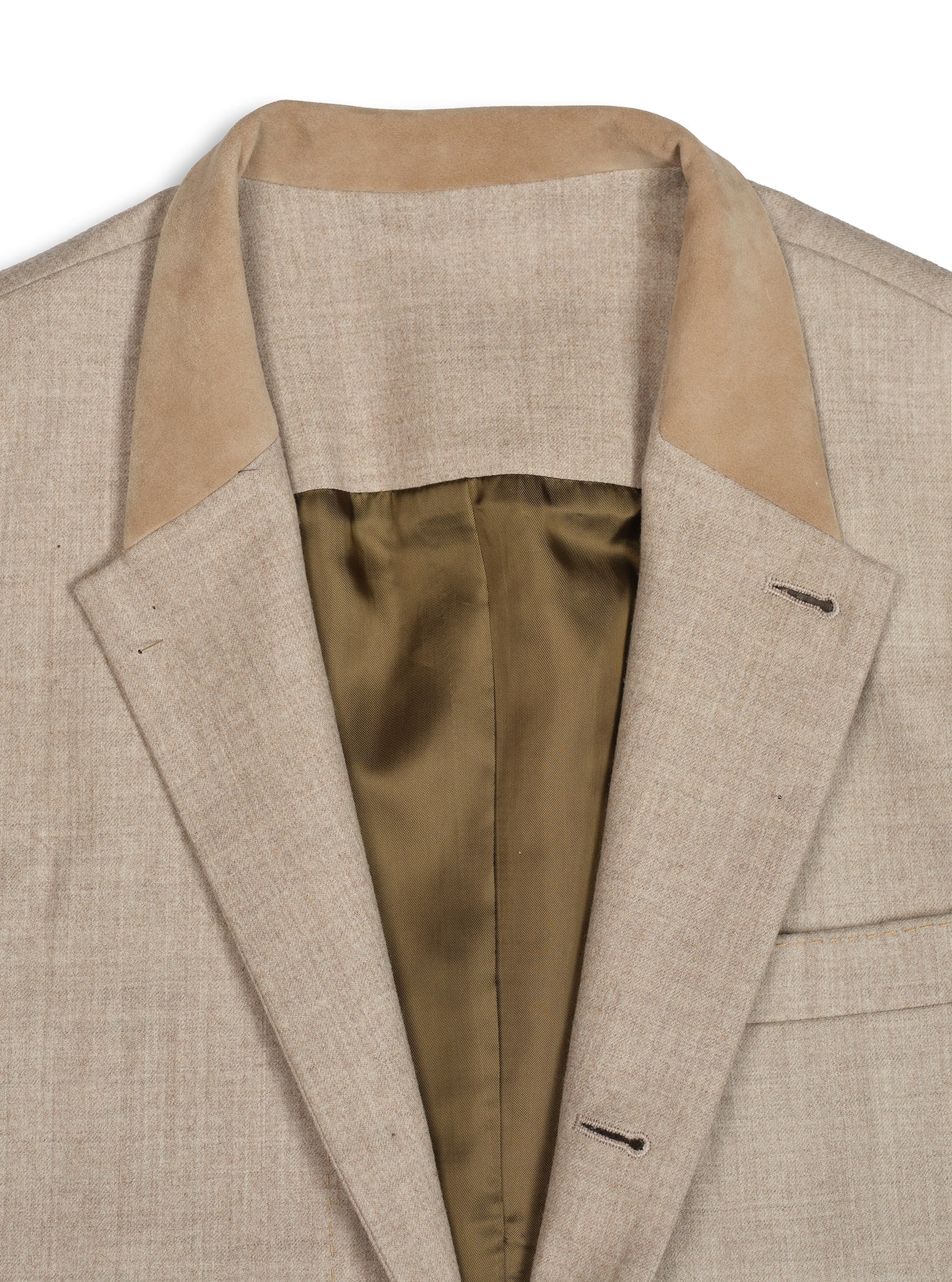Beige Wool Flannel Compass Jacket