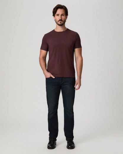 Dark Basalt Cotton Sorden Crew Neck T-Shirt