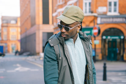 Dark Green Down Padded Knitted Sleeve Bomber