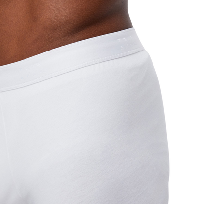 Derek Rose White Pima Cotton Stretch Boxer Briefs Detail