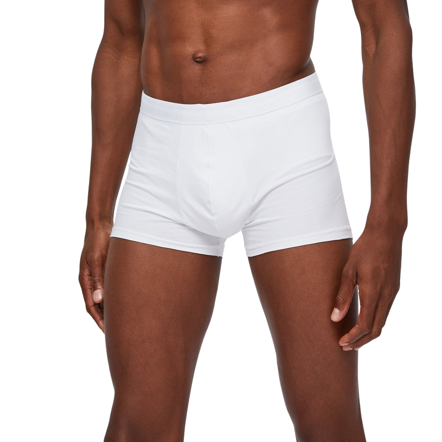 Derek Rose White Pima Cotton Stretch Boxer Briefs Front