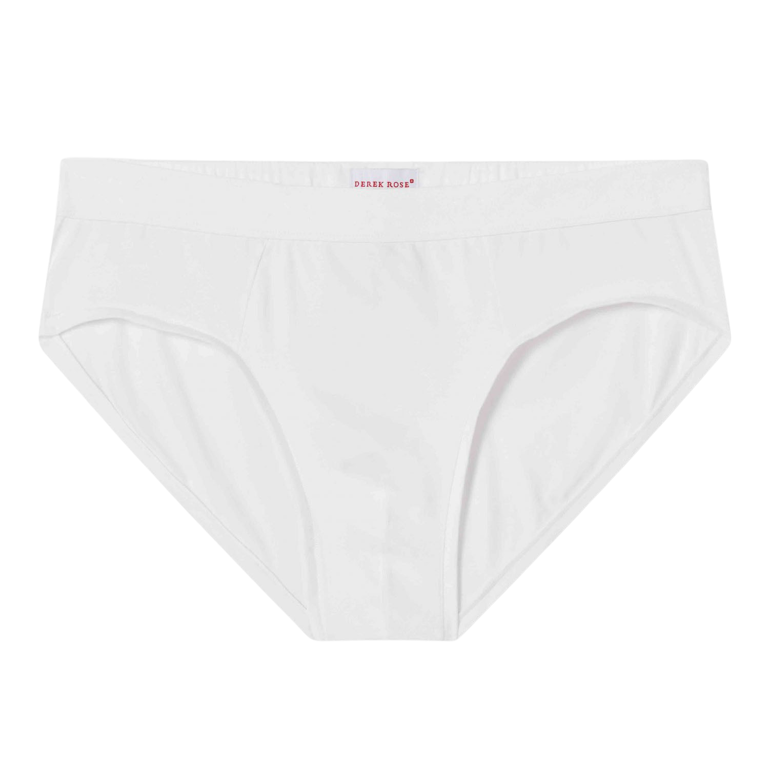 Derek Rose White Pima Cotton Stretch Mid Briefs Feature