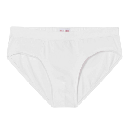 Derek Rose White Pima Cotton Stretch Mid Briefs Feature
