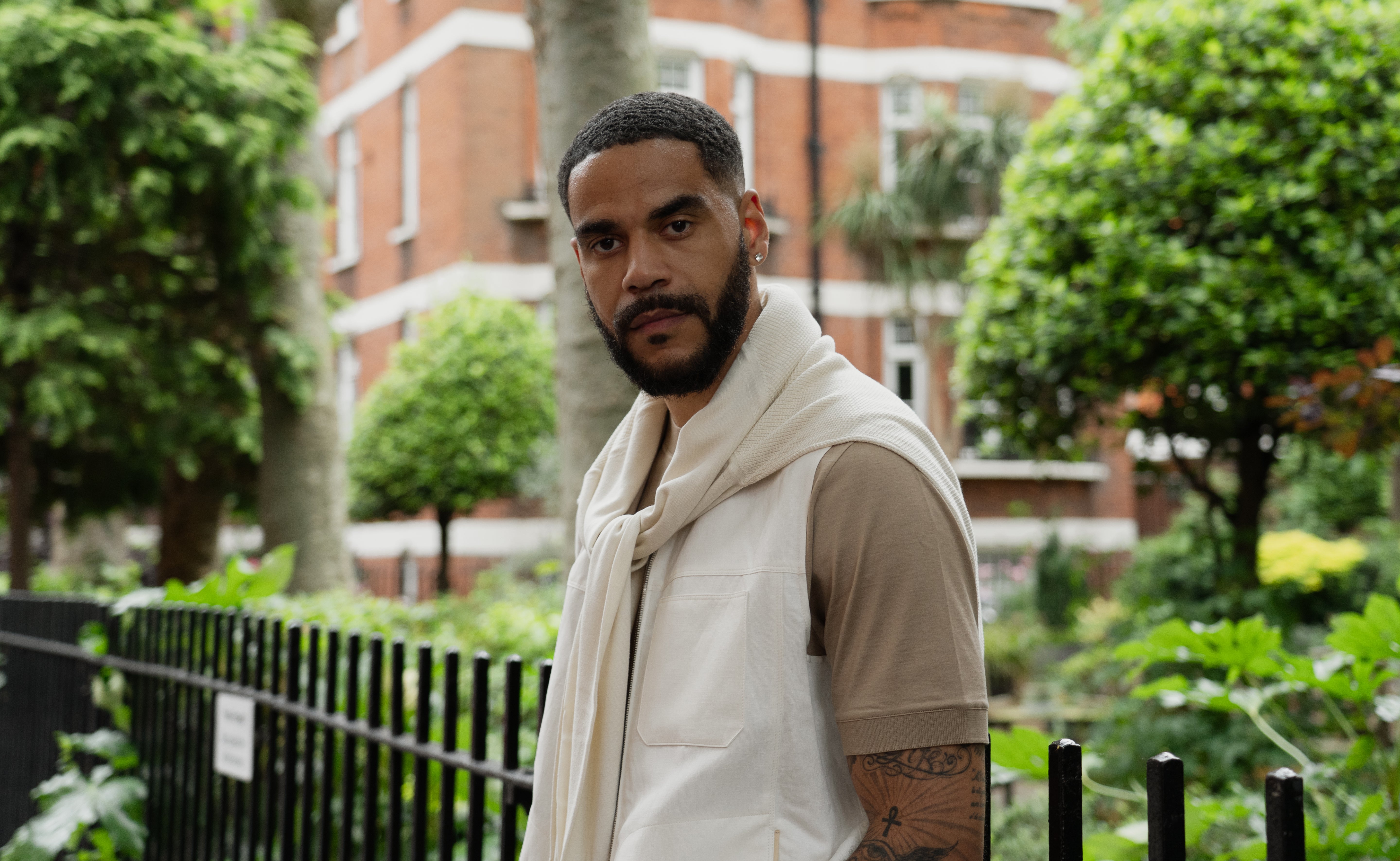 Beige Cotton/Silk T-Shirt