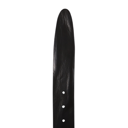 Elliot Rhodes Black Unlined Tumbled Leather 40mm Belt Edge