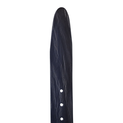 Elliot Rhodes Blue Unlined Tumbled Leather 40mm Belt Edge