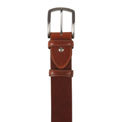 Elliot Rhodes Brown Unlined Smooth Leather 40mm Belt Buckle